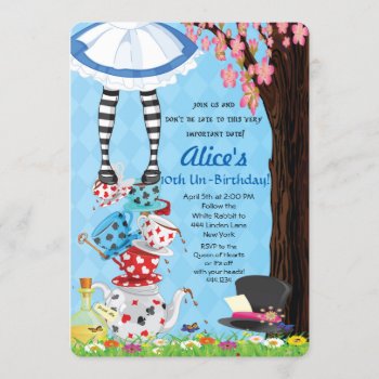 Alice In Wonderland Invitations by ThreeFoursDesign at Zazzle