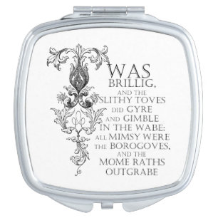 Alice In Wonderland Jabberwocky Compact Mirror