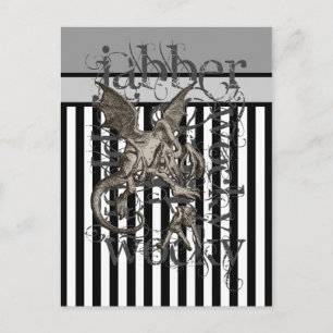 Alice In Wonderland Jabberwocky Grunge Postcard