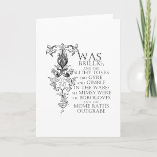 Alice In Wonderland Jabberwocky Poem Greeting Card