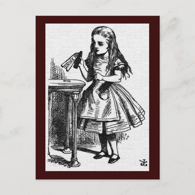 Alice in wonderland John Tenniel Postcard (Front)