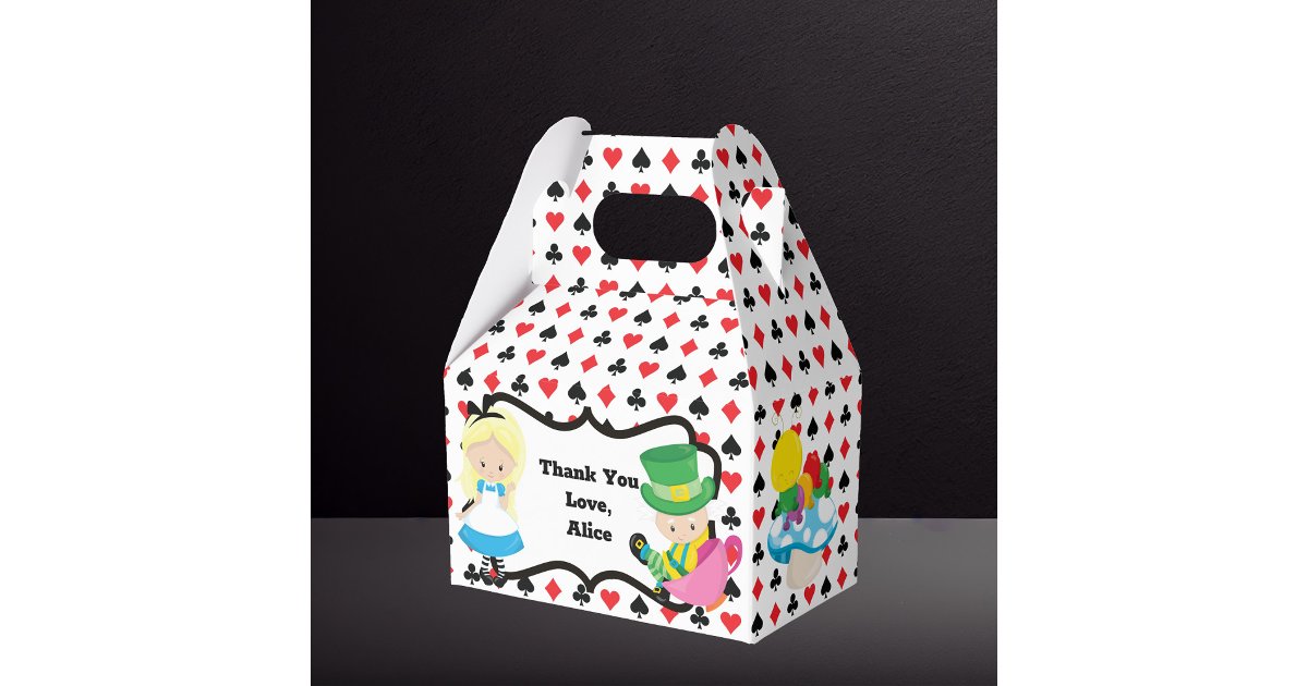 Alice in Wonderland Kids Birthday Party Favor Boxes | Zazzle