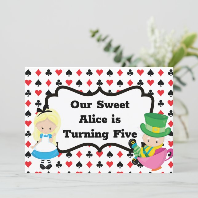 8+ Vintage Alice In Wonderland Birthday Invitation Templates