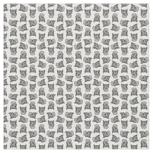 Alice in Wonderland Kitten in Chair CUSTOM COLOR Fabric