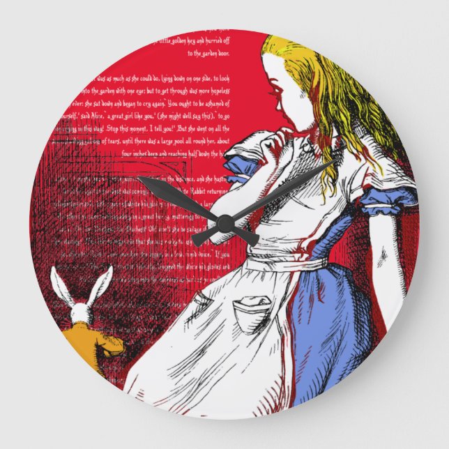 Alice in Wonderland Large Clock (Front)