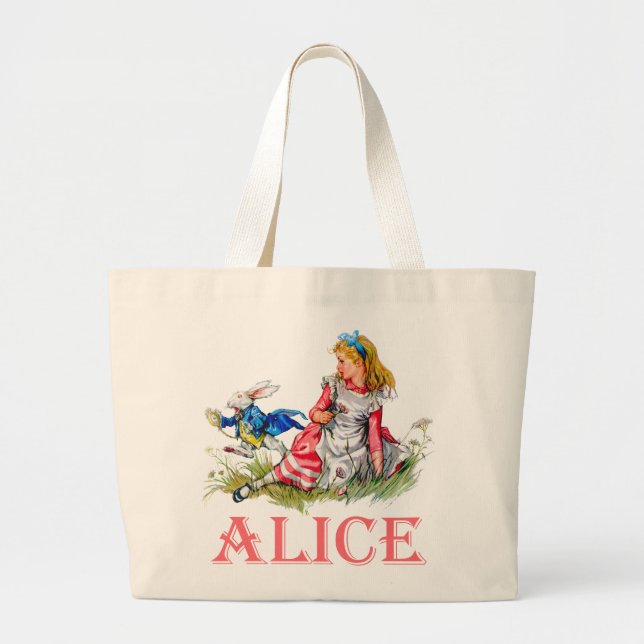 ALICE IN WONDERLAND LARGE TOTE BAG (Front)