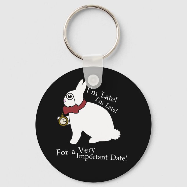 Alice in Wonderland Late Rabbit Keychain (Front)