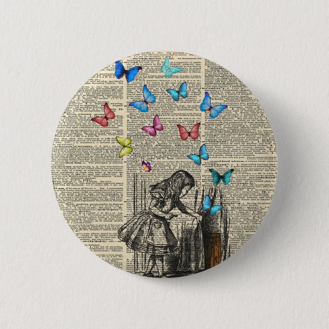 Alice In Wonderland - Let The Adventure Begin Button (Front)