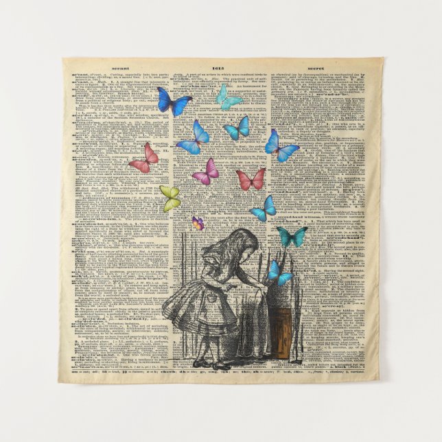 Alice in Wonderland- Let the Adventure Begin Tapestry (Front)