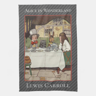 ALICE IN WONDERLAND, LEWIS CARROLL CLASSIC NOVEL KITCHEN TOWEL