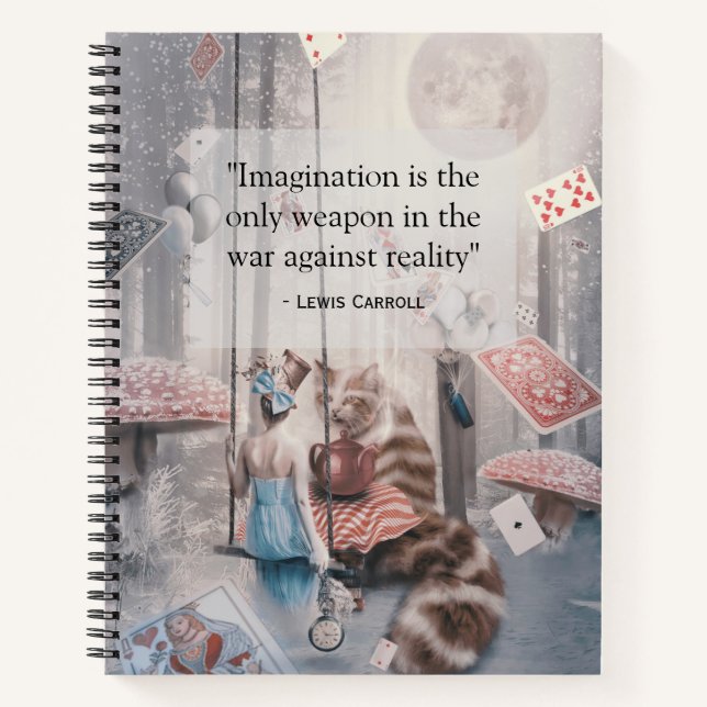Alice in Wonderland Lewis Carroll Imagination Notebook (Front)