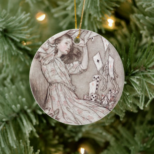 Alice In Wonderland Lewis Carroll Rackham Ceramic Ornament