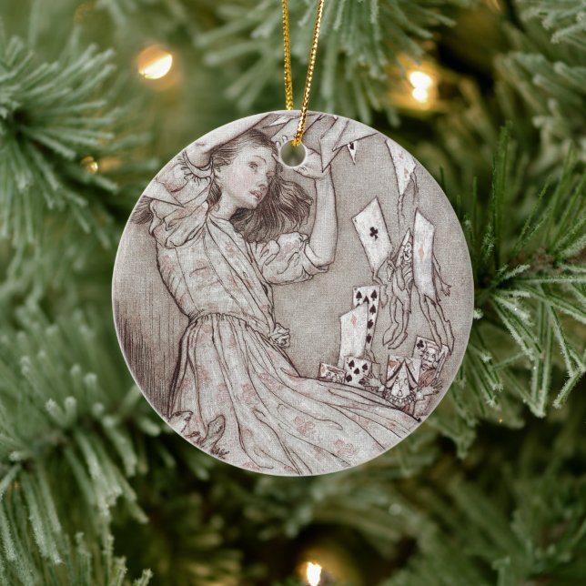 Alice In Wonderland Lewis Carroll Rackham Ceramic Ornament (Tree)