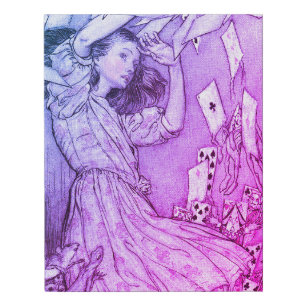 Alice In Wonderland Lewis Carroll Rackham Faux Canvas Print