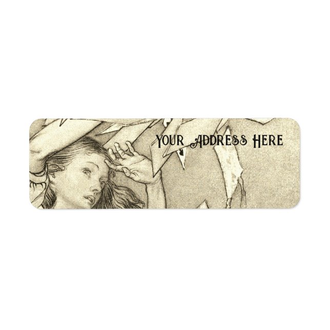Alice In Wonderland Lewis Carroll Rackham Label (Front)