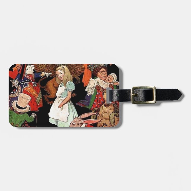 Alice in Wonderland Luggage Tag (Front Horizontal)