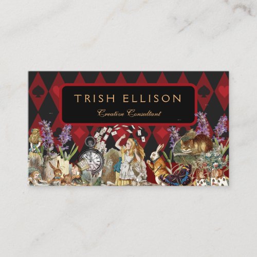 Alice in Wonderland Mad Cheshire Cat Business Card