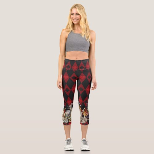 Alice in Wonderland Mad Cheshire Cat Capri Leggings