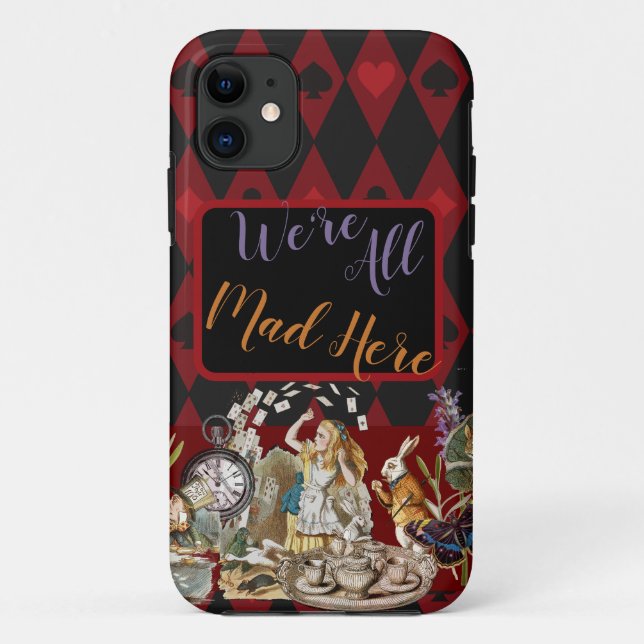 Alice in Wonderland Mad Cheshire Cat Case-Mate iPhone Case (Back)