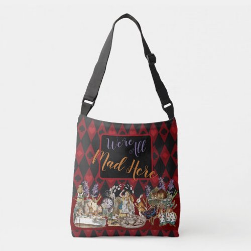 Alice in Wonderland Mad Cheshire Cat Crossbody Bag