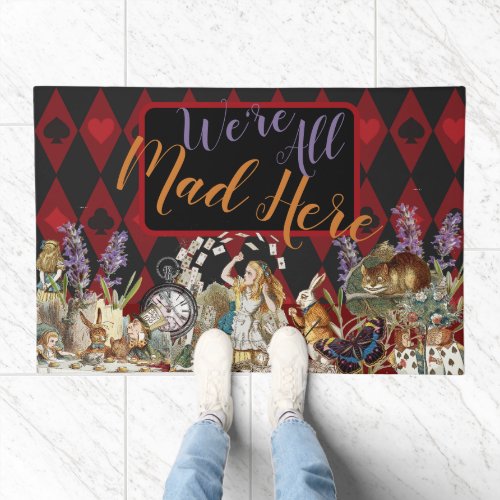 Alice in Wonderland Mad Cheshire Cat Doormat