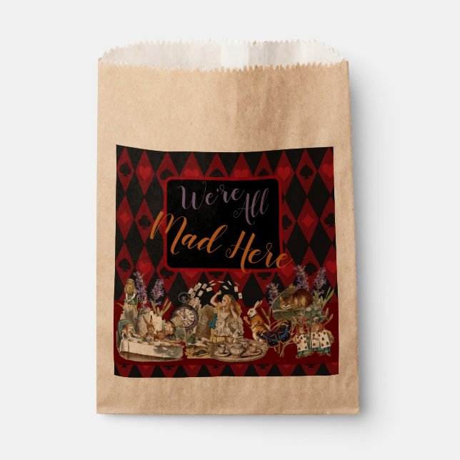 Alice in Wonderland Mad Cheshire Cat Favor Bag (Front)