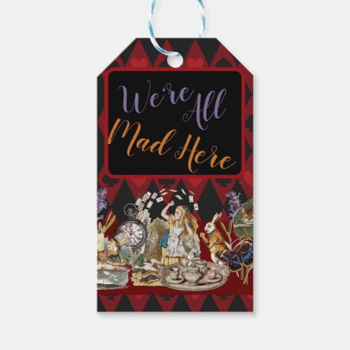 Alice in Wonderland Mad Cheshire Cat Gift Tags