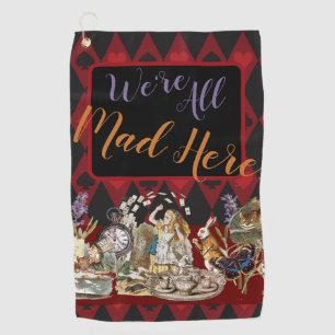 Alice in Wonderland Mad Cheshire Cat Golf Towel