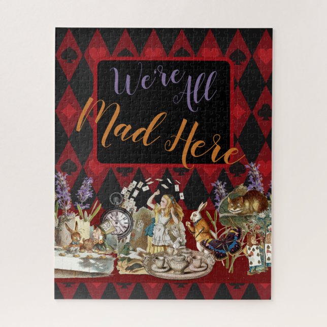 Alice in Wonderland Mad Cheshire Cat Jigsaw Puzzle (Vertical)