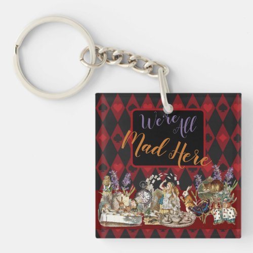 Alice in Wonderland Mad Cheshire Cat Keychain