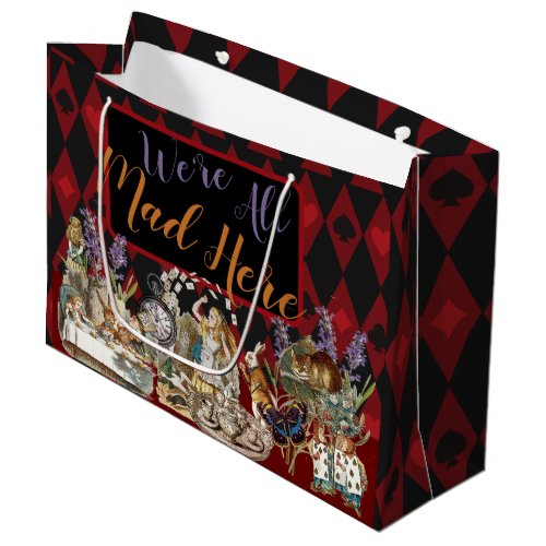 Alice in Wonderland Mad Cheshire Cat Large Gift Bag