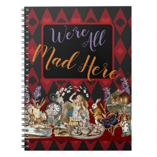 Alice in Wonderland Mad Cheshire Cat Notebook