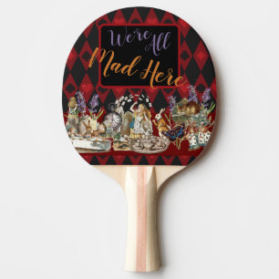Alice in Wonderland Mad Cheshire Cat Ping Pong Paddle