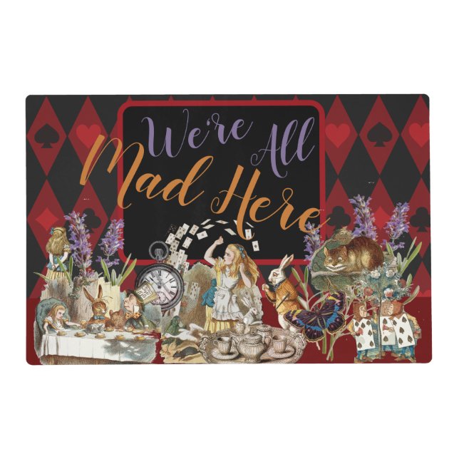 Alice in Wonderland Mad Cheshire Cat Placemat (Front)