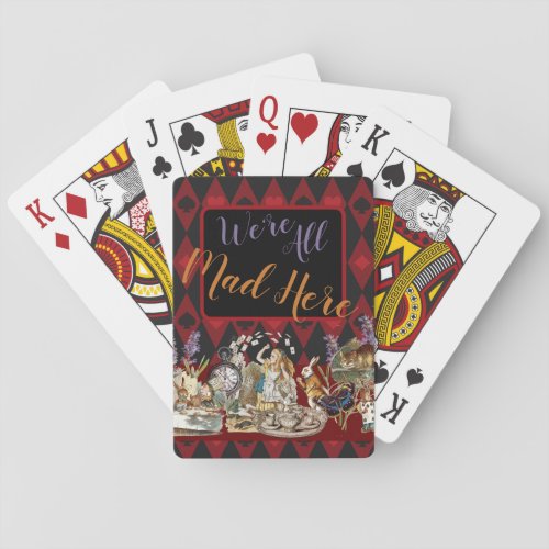 Alice in Wonderland Mad Cheshire Cat Playing Cards