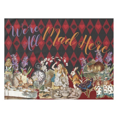 Alice in Wonderland Mad Cheshire Cat Tablecloth