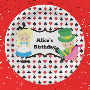 Alice in Wonderland Mad Hatter Birthday Party Paper Plates