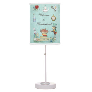 Alice in Wonderland Mad Hatter & Cheshire Cat Table Lamp