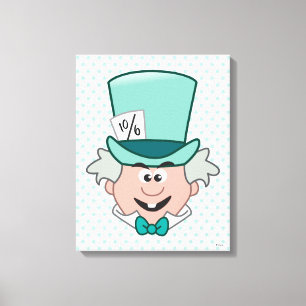 Alice in Wonderland Mad Hatter Emoji 4 Canvas Print