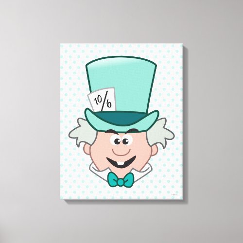 Alice in Wonderland  Mad Hatter Emoji 4 Canvas Print