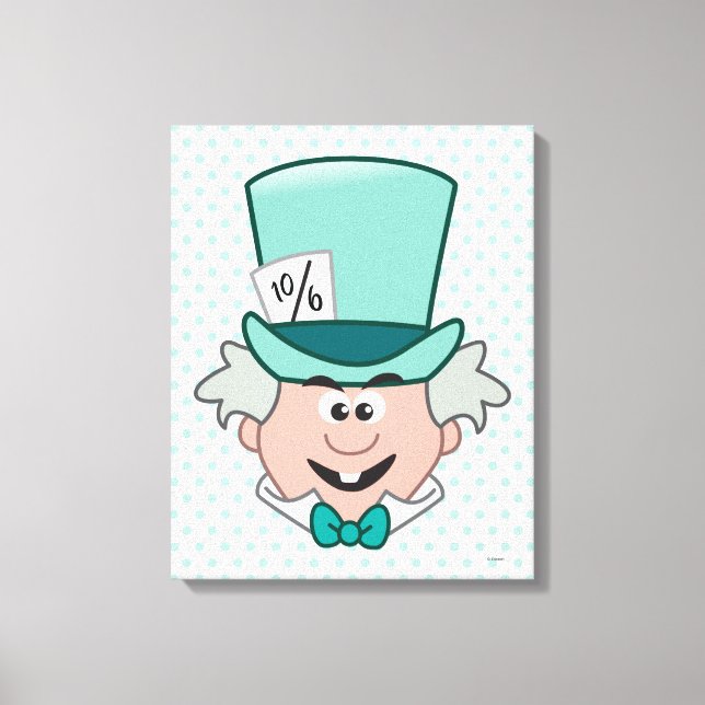 Alice in Wonderland | Mad Hatter Emoji 4 Canvas Print (Front)