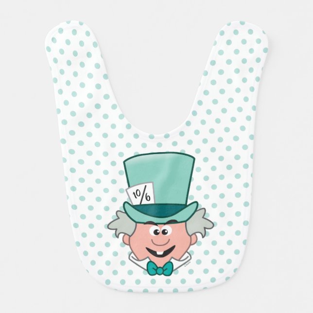 Alice in Wonderland | Mad Hatter Emoji Bib (Front)