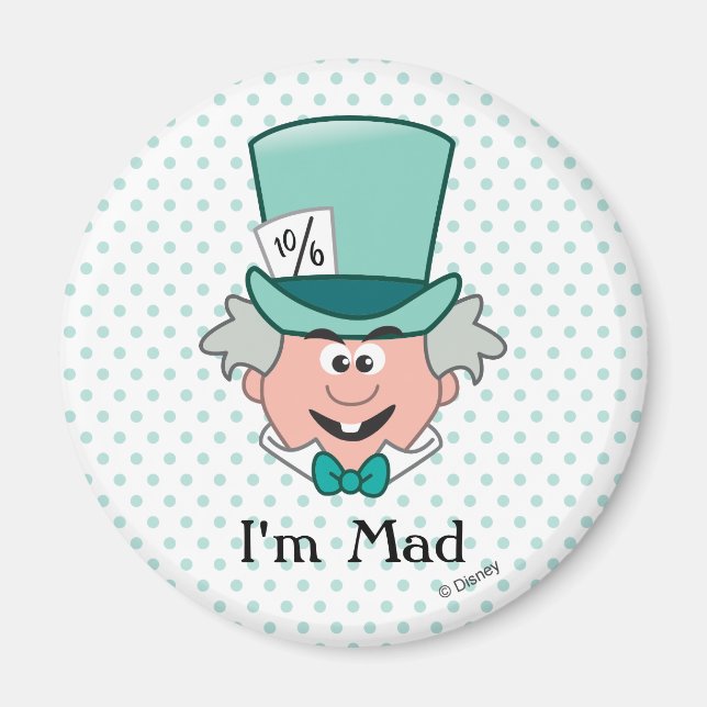 Alice in Wonderland | Mad Hatter Emoji Magnet (Front)
