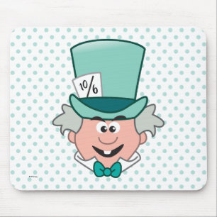Alice in Wonderland Mad Hatter Emoji Mouse Pad