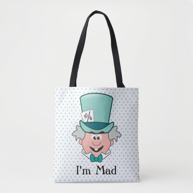 Alice in Wonderland | Mad Hatter Emoji Tote Bag (Front)