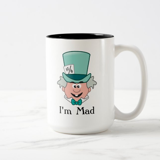 Alice in Wonderland | Mad Hatter Emoji Two-Tone Coffee Mug (Right)
