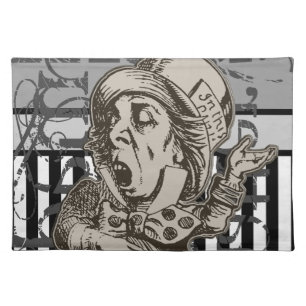 Alice In Wonderland Mad Hatter Grunge Placemat