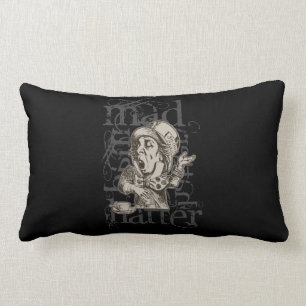 Alice In Wonderland Mad Hatter Grunge (Single) Lumbar Pillow