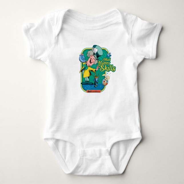 Alice in Wonderland | Mad Hatter Skills Baby Bodysuit (Front)