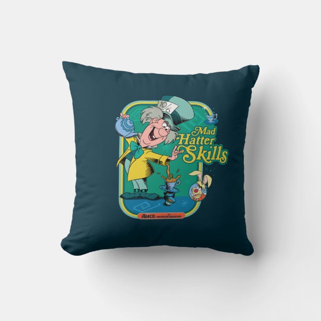 Alice in Wonderland | Mad Hatter Skills Throw Pillow (Front)